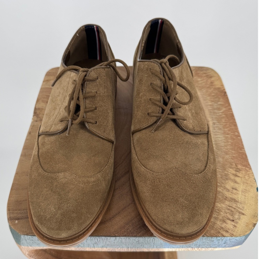 Tommy Hilfiger Oxfords Womens 8.5 Suede Wingtip Brown Academia‎ 90s Preppy Shoes